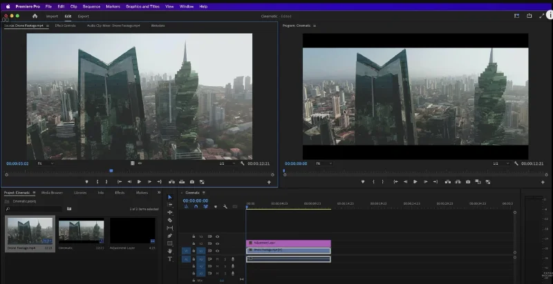 Premiere Pro timeline